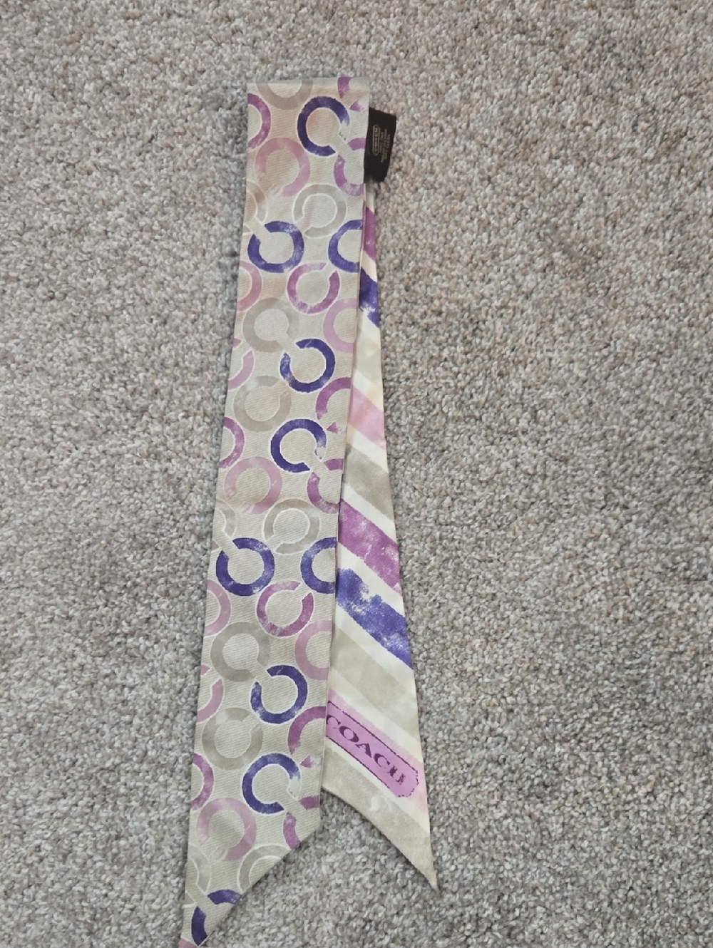 New Coach Op Art Distessed Gesso Pony Scarf